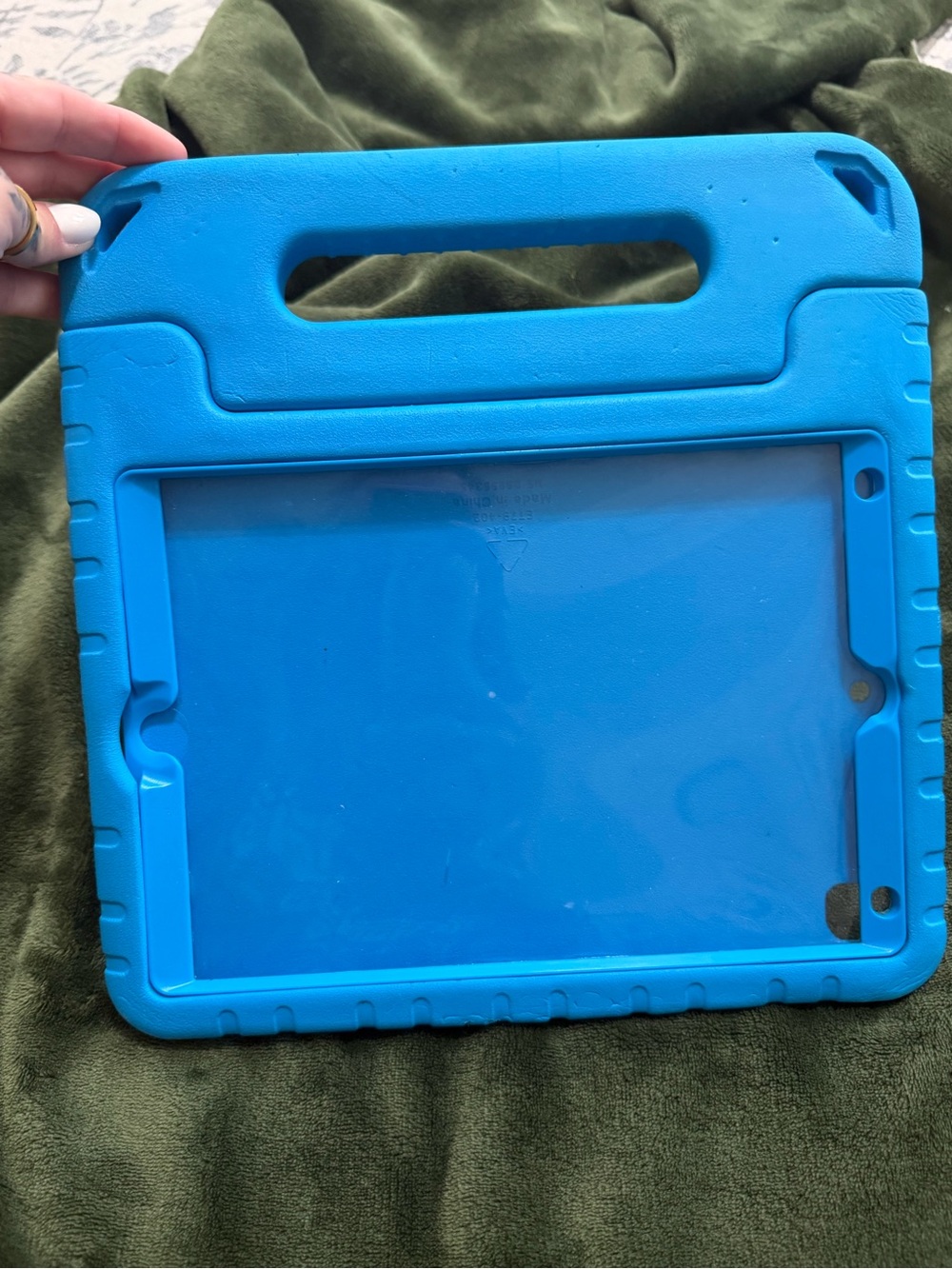 Blue Kids Shockproof Tablet Case with Carry Handle